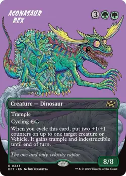 Agonasaur Rex (Borderless) 343 Rare Aetherdrift Magic: The Gathering Near Mint - Image 3