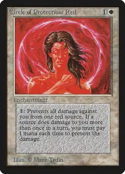 Circle of Protection: Red Limited Edition Beta HP MTG - Image 1