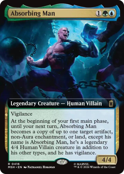 MTG Magic 1x Absorbing Man EXTENDED ART (M/NM) Marvel Super Heroes - Image 1