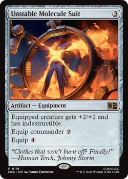 MTG magic 1x Unstable Molecule Suit (M/NM) Commander Marvel Super Heroes - Image 1
