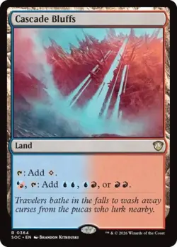 Cascade Bluffs - Near Mint MTG Commander: Secrets of Strixhaven - Image 1