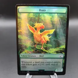 Bird (0017) Wizard (0015) Double-Sided Token (Foil) - MTG Final Fantasy - LP - Image 1