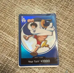 Bandai One Piece Card Game Don!! Monkey D. Luffy Your Turn +1000 Foil - Image 1
