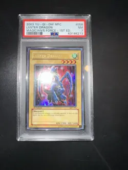 YU GI OH PSA 7 LUSTER DRAGON MFC-058 MAGICIAN’S FORCE 1st ENGLISH 2003! - Image 2