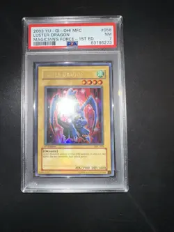 YU GI OH PSA 7 LUSTER DRAGON MFC-058 MAGICIAN’S FORCE 1st ENGLISH 2003! - Image 3