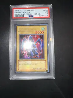 YU GI OH PSA 7 LUSTER DRAGON MFC-058 MAGICIAN’S FORCE 1st ENGLISH 2003! - Image 5