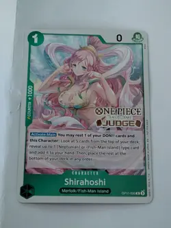 Shirahoshi (Judge Pack Vol. 7) OP11-030 One Piece Promo Card Gold Foil - NM - Image 1