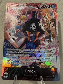 OP15-022 Brook Alt Art Leader Adventure on Kami’s Island One Piece TCG English - Image 1