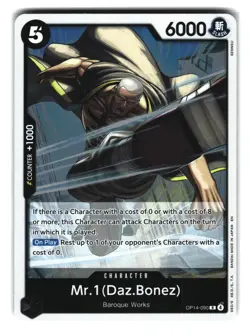 OP14-090 Mr.1 (Daz.Bonez) R Baroque Works OP14 One Piece Card Game - Image 1