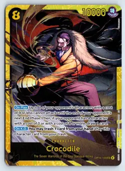Crocodile OP14-120 One Piece The Azure Sea's Seven Secret Rare Near Mint - Image 1