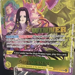Bandai One Piece Card Game Gorgon Sisters OP14-105 UC Foil Winner - Image 2