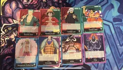 Pre Errata One Piece Card Game Romance Dawn (OP-01) Leaders Set x8 - Image 1