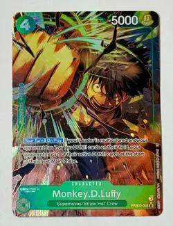 One Piece Monkey D. Luffy PRB02-005 Alt Art Foil English Card Premium The Best - Image 1