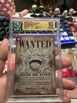 Luffy Wanted OP09-119 Bgs 10 Gem Mint One Piece Emperors in the New World - Image 2