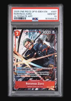Bandai One Piece OP15-EB04 Roronoa Zoro EB04-007 Alt Art PSA 10 9000 - Image 1
