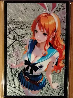 Nami One Piece Illustration A6 Size Art Board - Image 1
