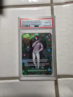One Piece CCG OP09 EN Donquixote Rosinante SP Alt Art Foil PSA 10 - Image 1