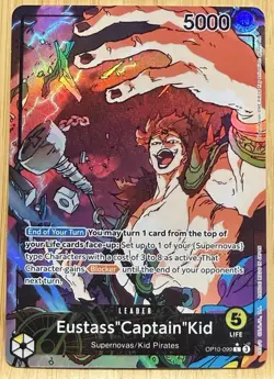 Eustass Captain Kid OP10-099 L Alt Art Parallel Leader Royal Blood One Piece TCG - Image 1