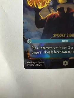 Disney Lorcana Spooky Sight 237/204 enchanted Rare Sapphire Cost 6 2023 EN - Image 4