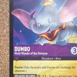 Disney Lorcana Dumbo Ninth Wonder of the Universe 45/204 Fabled Non Holo - Image 5