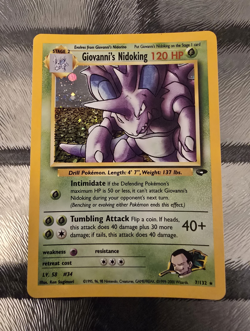 Pokemon Giovanni's Nidoking Gym Challenge 7/132 Holo Rare English NM Condition! - Image 1