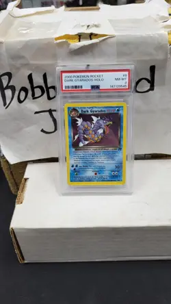 2000 DARK GYARADOS HOLO RARE TEAM ROCKET POKEMON TCG PSA 8 NM-MINT #8/82 - Image 1