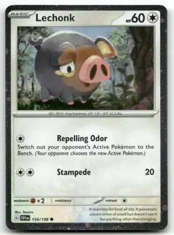 Lechonk (Cosmo Holo) 154/198 Promo Miscellaneous Cards & Products Pokemon NM - Image 1