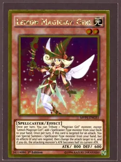 1st Ed Lemon Magician Girl Gold Ed Yu-Gi-Oh! Card MVP1-ENG51 NM/M - Image 1