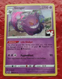 Gengar 085/202 Cosmos Holo Play! Stamp Pokemon Club Promo Card M/NM Authentic - Image 1