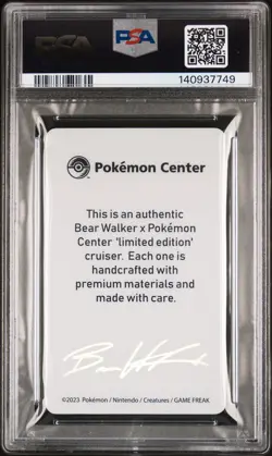 2023 POKEMON CENTER X BEAR WALKER COLLECTION CARDS PIKACHU 75/250 PSA 10 - Image 2