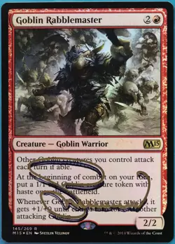 Goblin Rabblemaster FOIL Magic 2015 / M15 PLD Rare SIGNED CARD (521515) ABUGames - Image 1