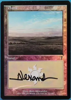 Plains (342) FOIL 7th Edition PLD Basic Land SIGNED CARD (521542) ABUGames - Image 1
