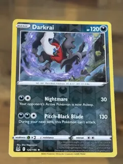 Darkrai 120/196 Reverse Holo Lost Origin Pokemon Card - Image 1