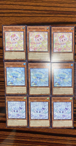 Yugioh 3x Mulcharmy Fuwalos + 3x Meowls + 3x Purulia L26D 1st Ed 9 Card - Image 1