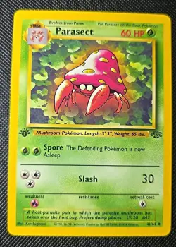 Pokemon TCG Parasect Base Jungle Set, 1st Edition Uncommon Card 41/64 - Image 1