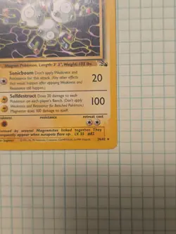 Magneton 26/62 Fossil Set Non Holo Rare Pokemon TCG Card 1999 WOTC Vintage - Image 5
