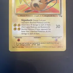 Raichu 29/62 Fossil Non-Holo Unlimited Vintage WOTC Pokemon TCG Card LP ⚡ - Image 3