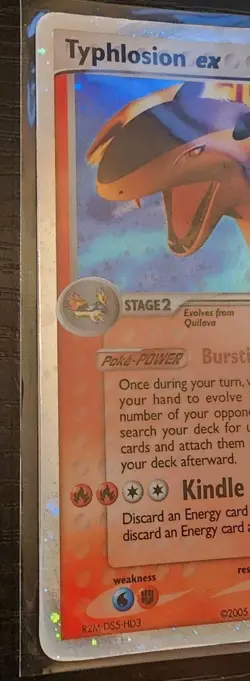 Pokemon TCG Typhlosion EX Holo Rare Card 110/115 2005 Unseen Forces Mp To Lp - Image 2