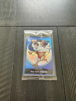 One Piece x Dodgers Card Game feat: Monkey D. Luffy DON!! Holographic - Image 3
