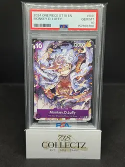 2024 One Piece Starter Deck Monkey D Luffy Promo #P-041 PSA 10 GEM MINT - Image 1