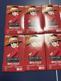 LOT OF 10 One Piece OP-13 Carrying on His Will Sleeved Blister Booster Packs - Image 2