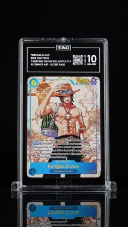 2025 One Piece OP13 EN Portgas D Ace Alternate Art #119 - TAG 10 - Image 1