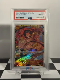 2024 One Piece Gol D. Roger OP09-118 SEC Secret Art PSA 10 Emperors New World - Image 1