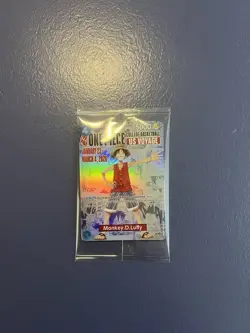 One Piece Monkey D. Luffy US College Basketball Promo Card + POSTER Rutgers 2026 - Image 1