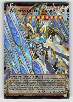 YuGiOh Chaos Origins WITNESS OF THE ANCIENT - Extended Art Holo Card #CORI-EN081 - Image 1