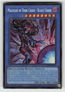 YugiOh Chaos Origins MAGICIAN OF DARK CHAOS-BLACK CHAOS Secret Rare Holo Card #2 - Image 1