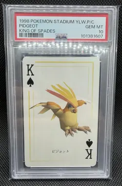 PSA 10 - Pokemon Stadium Pidgeot Yellow Back Pokemon Poker Card - Nintendo - Image 3