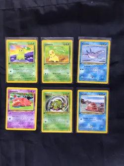 Pokemon Cards: Neo Genesis 6 Card 1st Edition Non-Holo Lot - Image 1
