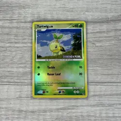 Pokemon TCG Turtwig Reverse Holo Card 103/130 Diamond & Pearl Stamped 2006 - Image 1