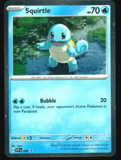 Squirtle - (Cosmos Holo) Holo Promo SV: Scarlet & Violet Promo Cards 048 LP - Image 1